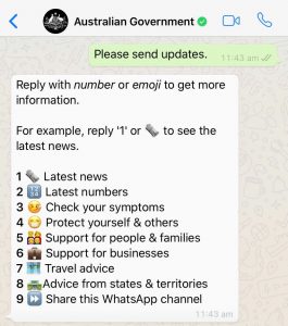 Coronavirus WhatsApp