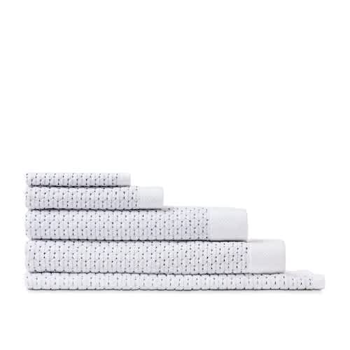 Home Republic Navara Textured Snow Cotton Bamboo Towel Separates