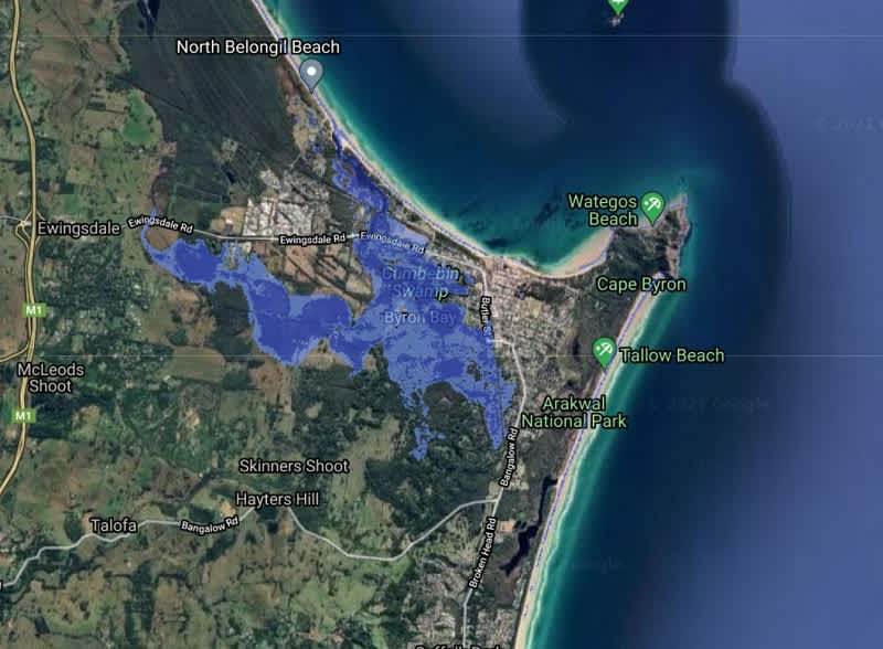 byron bay sea level rise