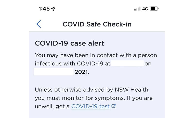 covid alert nsw