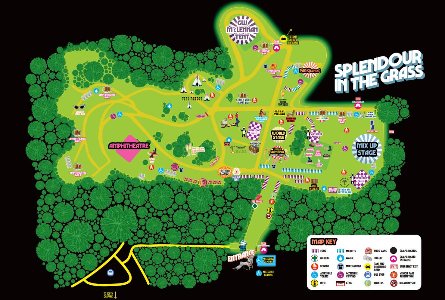 Splendour in the grass 2022 map