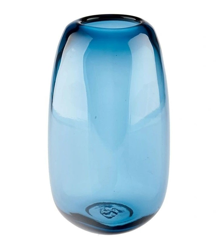 Blue glass vase