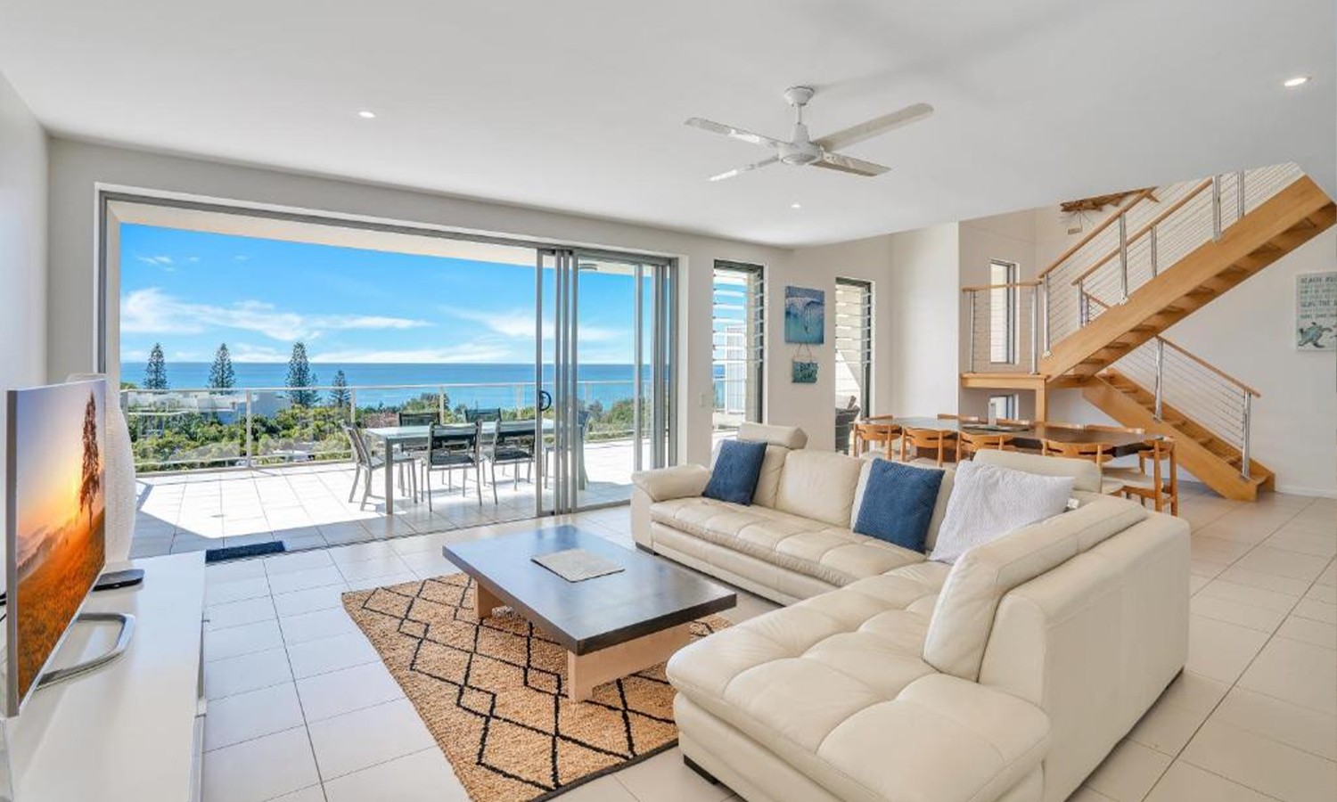 A view from the Penthouse Suite at Rainbow Seas Resort, Rainbow Beach.