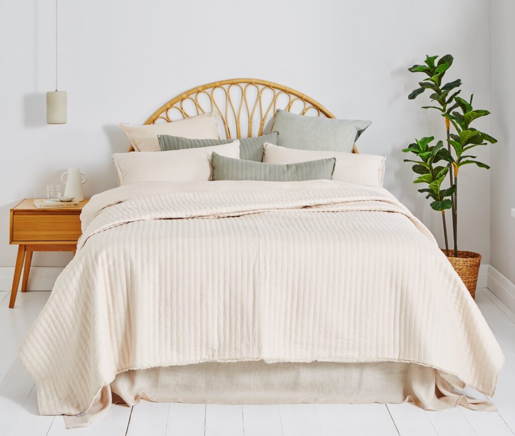 Dri Glo linen coverlet