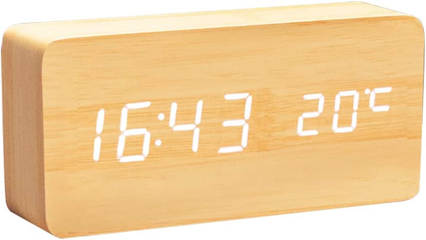 Wooden alarm clock