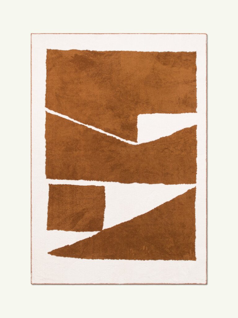 Double Human Brown Cotton Feel Rug