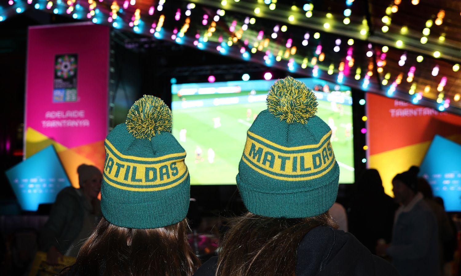 Image showing fans watching the 2023 fifa womens world cup in adelaide