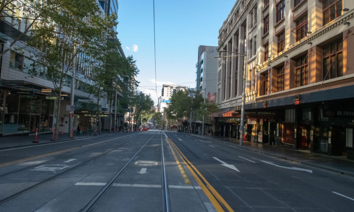 An image showing emptry streets in australia during the covid pandemic