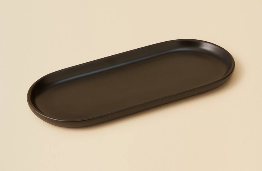 Ceramic tray black