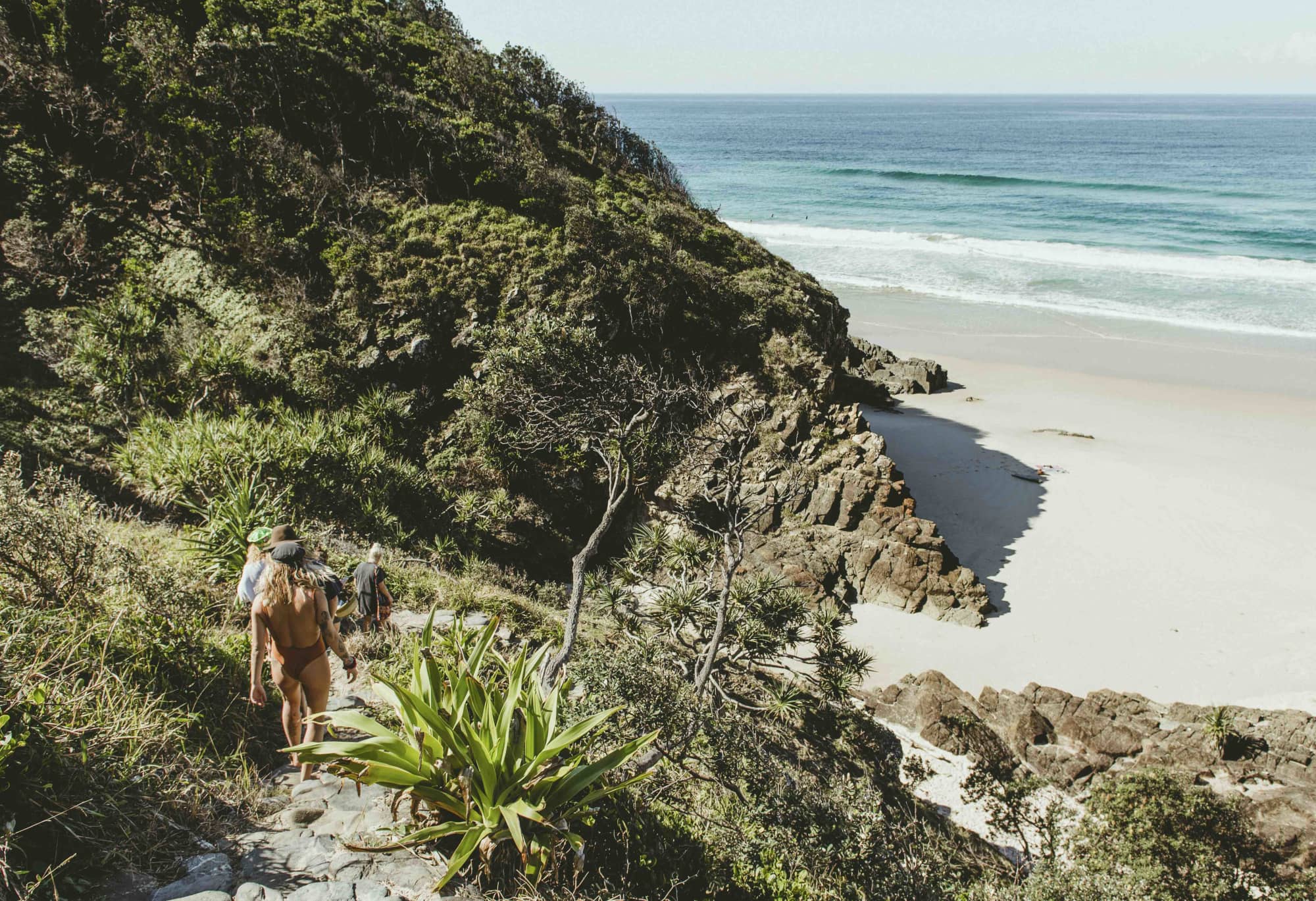 Friends enjoying a day at Whites Beach, Byron Bay.