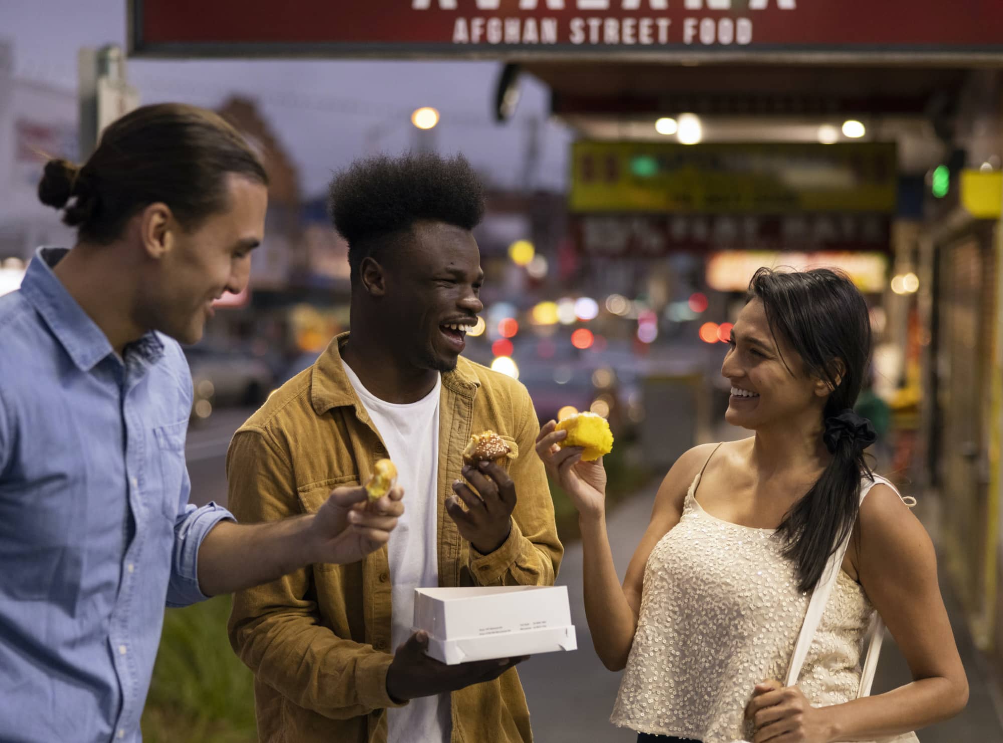 people eating food