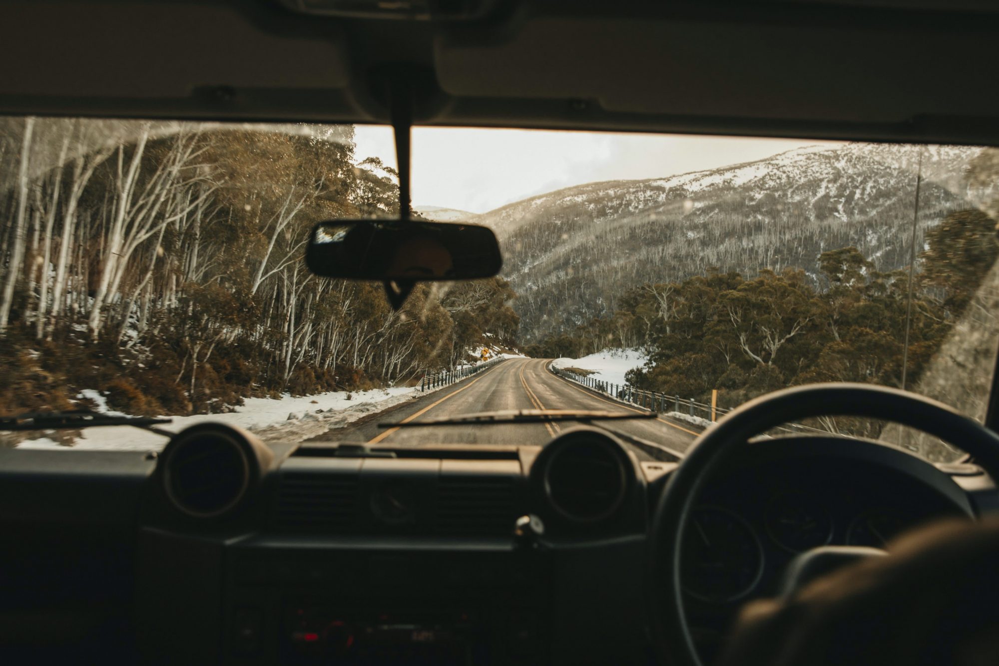 Car view of mountains