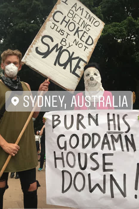 climate rally sign