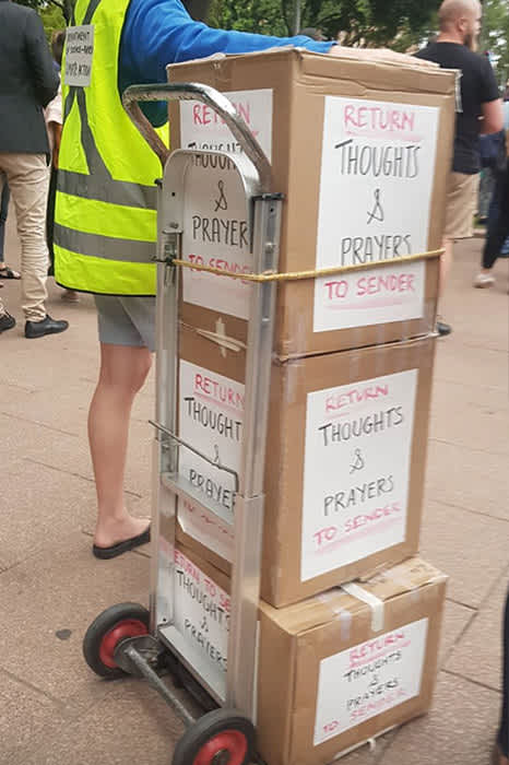 climate rally sign