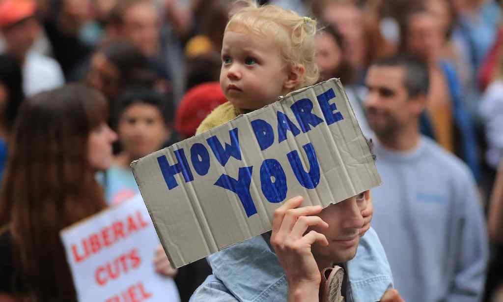 Getty climate strike