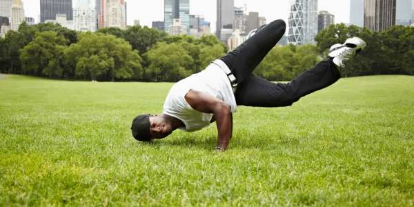 Breakdancing in Central Park