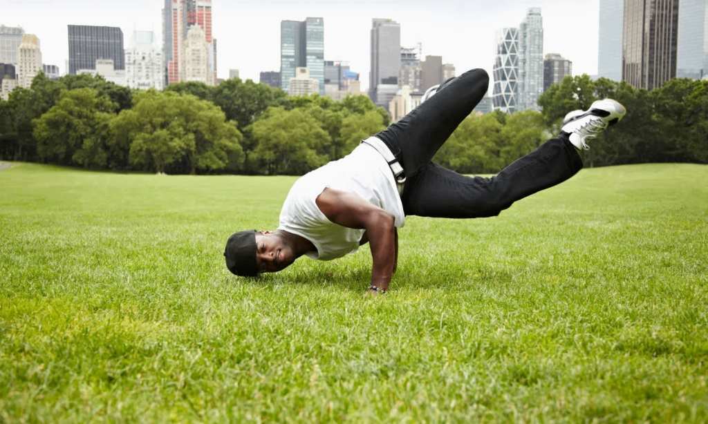 Breakdancing in Central Park