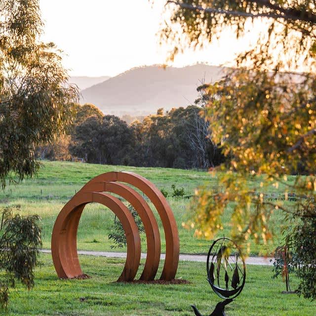 sculptures in the garden