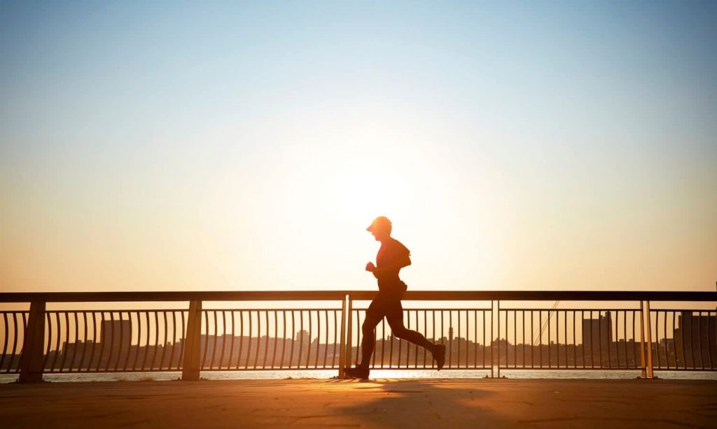 Man running outdoors