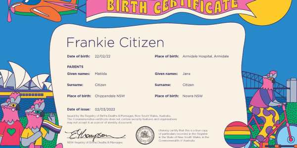 gender neutral birth certificate nsw