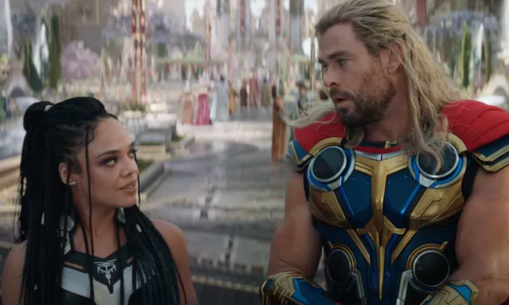 Thor Love and Thunder chris hemsworth natalie portman tessa thompson christian bale