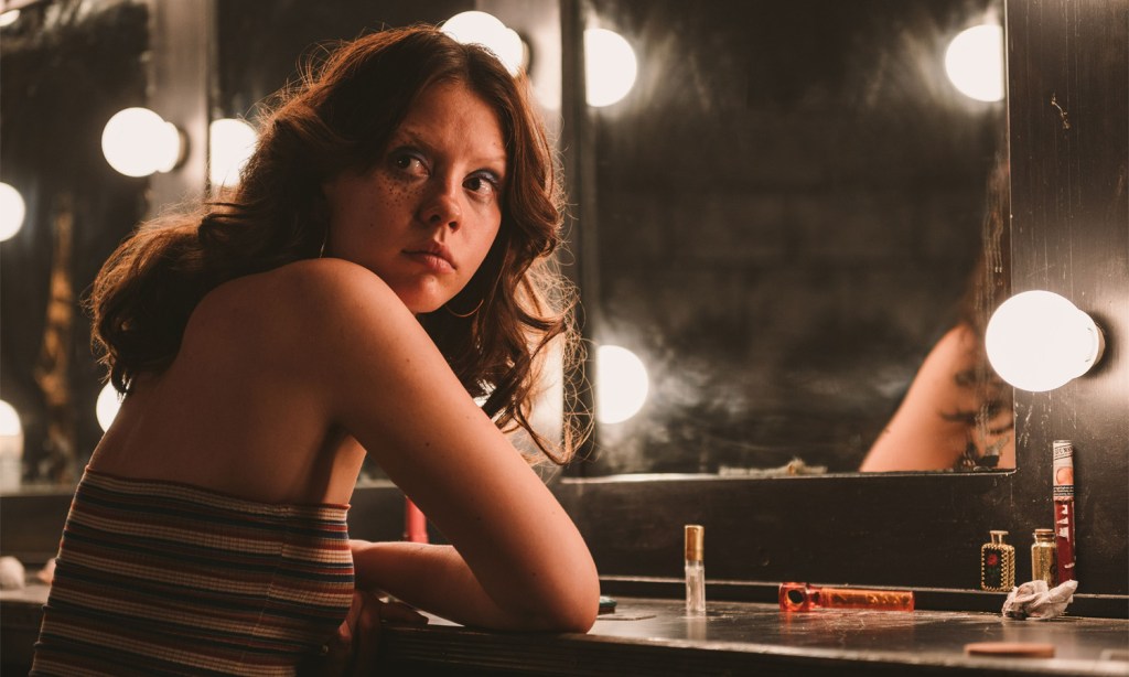 Mia Goth as Maxine Minx in the horror movie X.