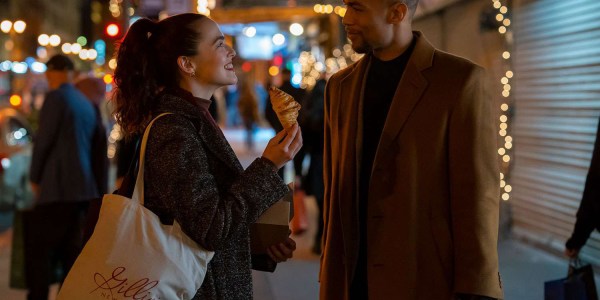 Rachel (Zoey Deutch) and Ethan (Kendrick Sampson) in Something From Tiffany's.