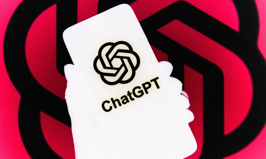 Inverted image of the ChatGPT logo looking evil.