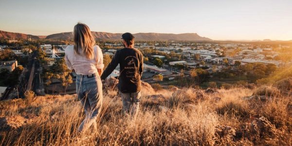 northern territory couple romantic sunset