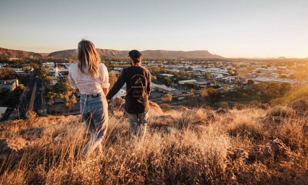 northern territory couple romantic sunset