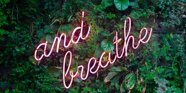 breathe neon sign