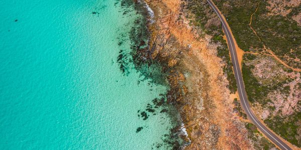 A coastal road near Dunsborough, Western Australia.