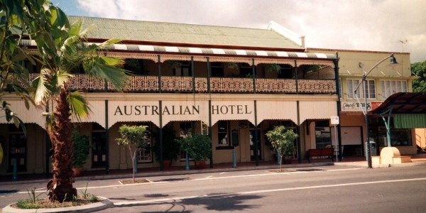 A photo of the Australian Hotel in Maryborough, Queensland.