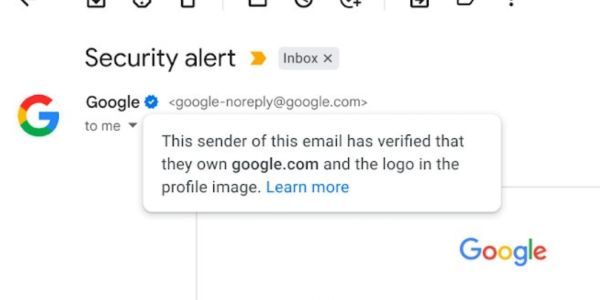 Google blue checkmark