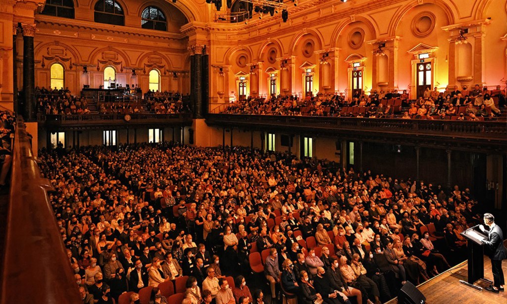 An image showing a talk at the sydney writers festival 2023