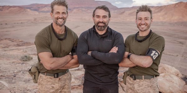 Tim Robards, Ant Middleton, and Matthew Mitcham in the SAS Australia finale.